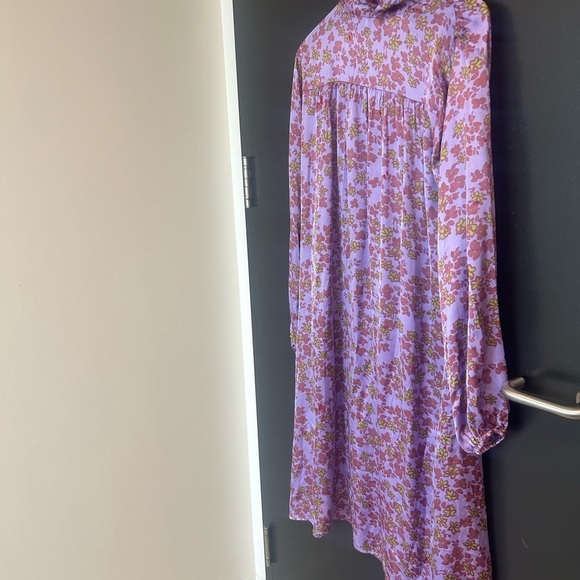 JC Sophie M Liz European NWT Pink and Purple Long Sleeve Sundress with Cowl Neck - Picture 8 of 16
